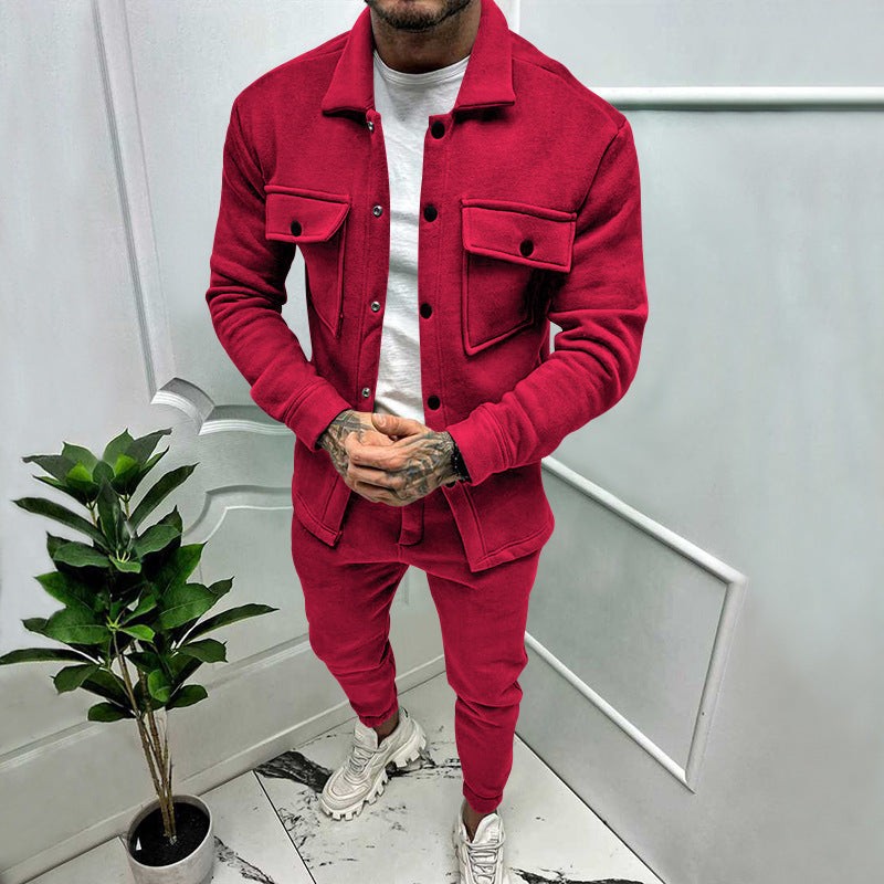 Valenzora | 2-Piece Suede Set Shirt and Trousers