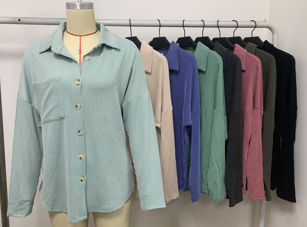Damen-Freizeit-Strickjacke mit Knopfleiste, Größe