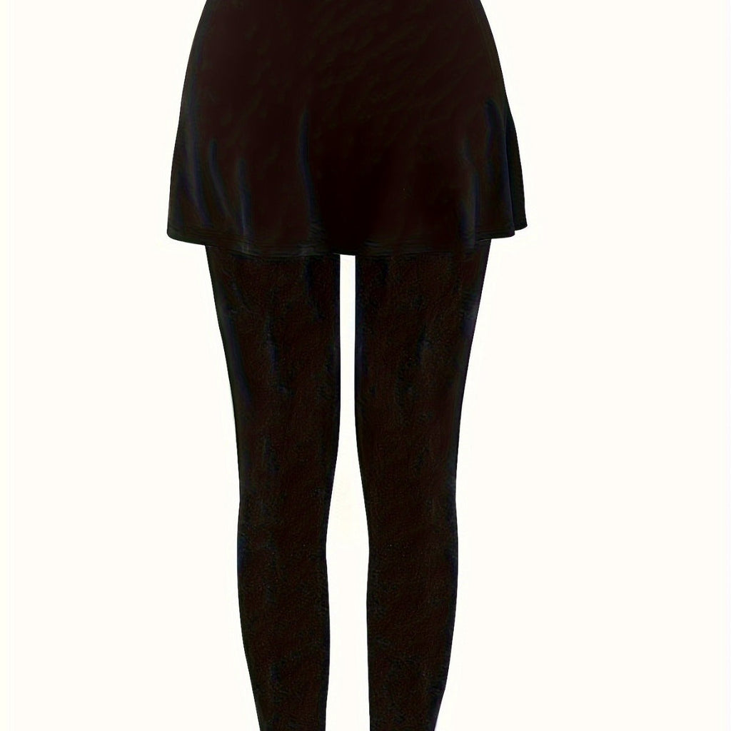 Women's leggings with a swing skirt, size
