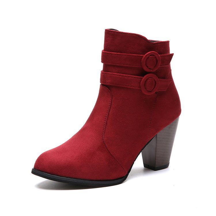 Women's ankle boots with decorative straps and elegant heel, size Valenzora