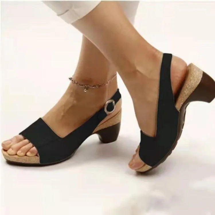 Valenzora | Damen-Sandalen mit Blockabsatz