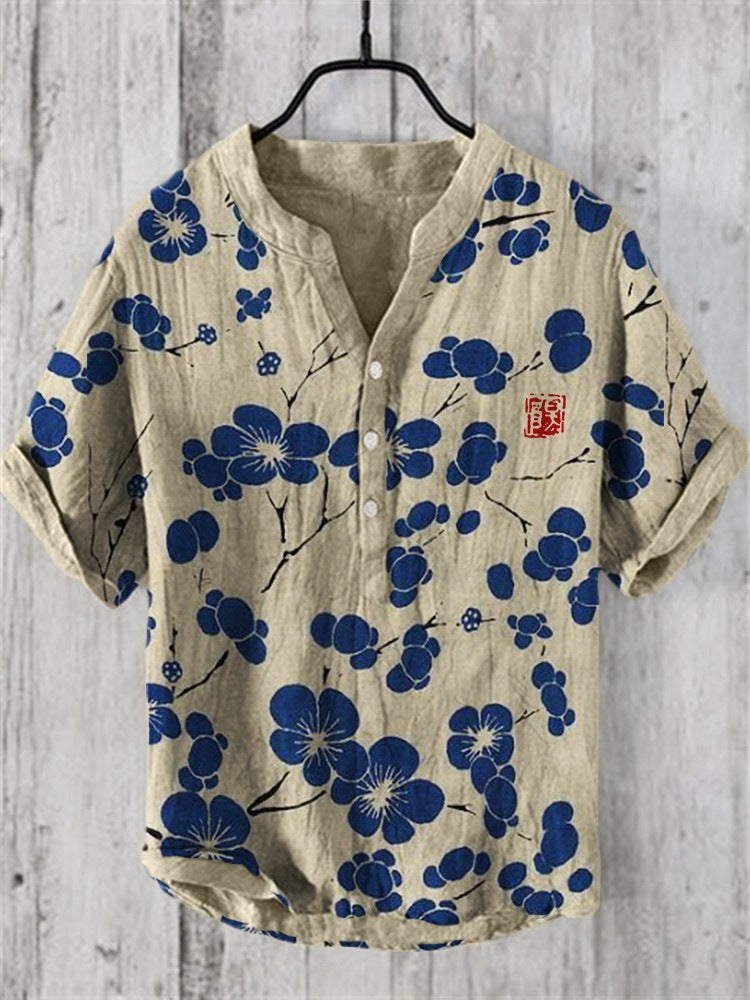 Valenzora | Japanese shirt made of linen blend