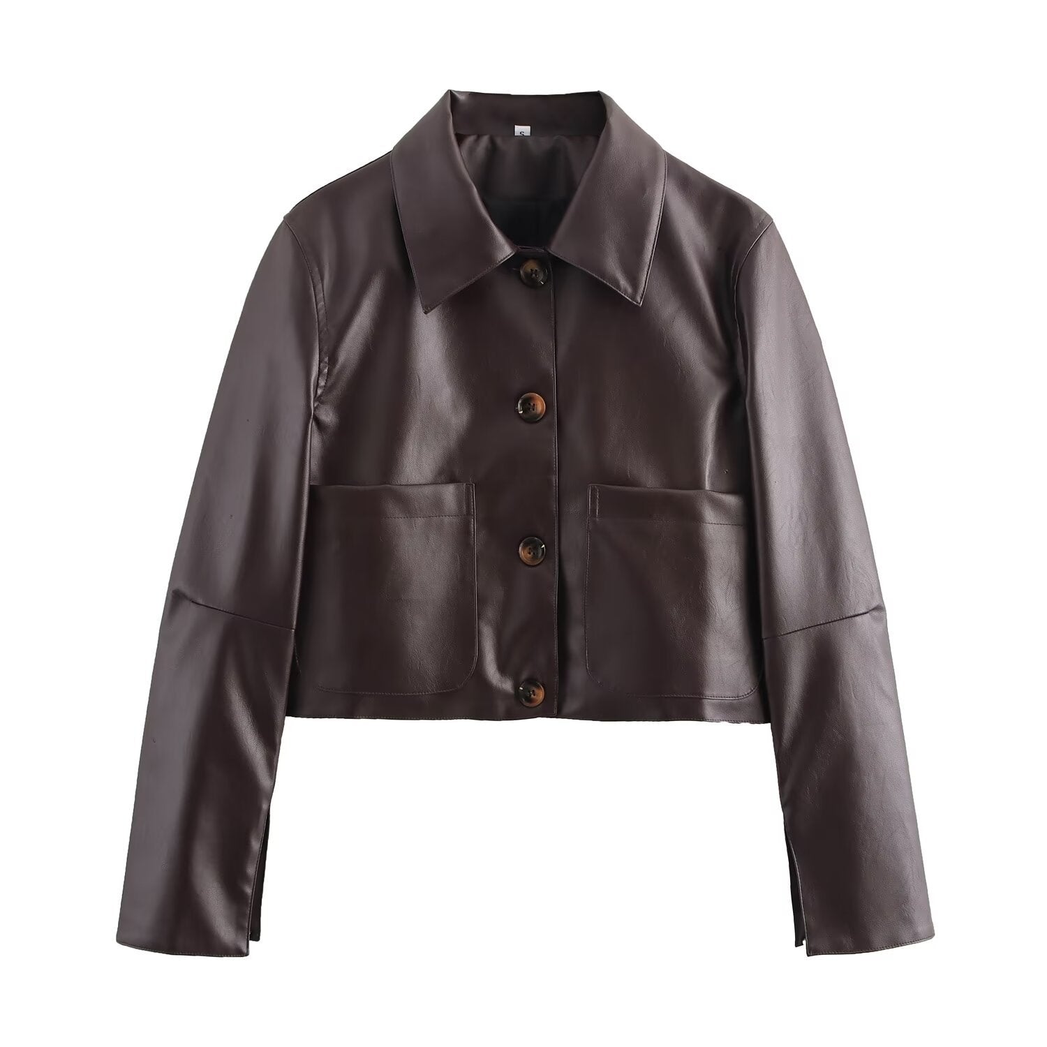 Valenzora | Einfarbige Lederjacke