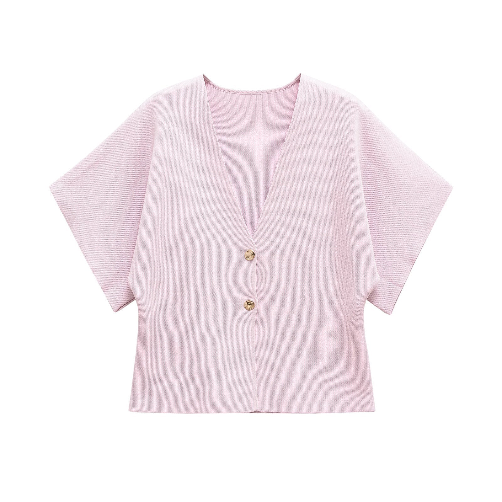 Damen-Leichtstrickjacke mit elegantem V-Ausschnitt und luxuriösen Knopfdetails, Größe S