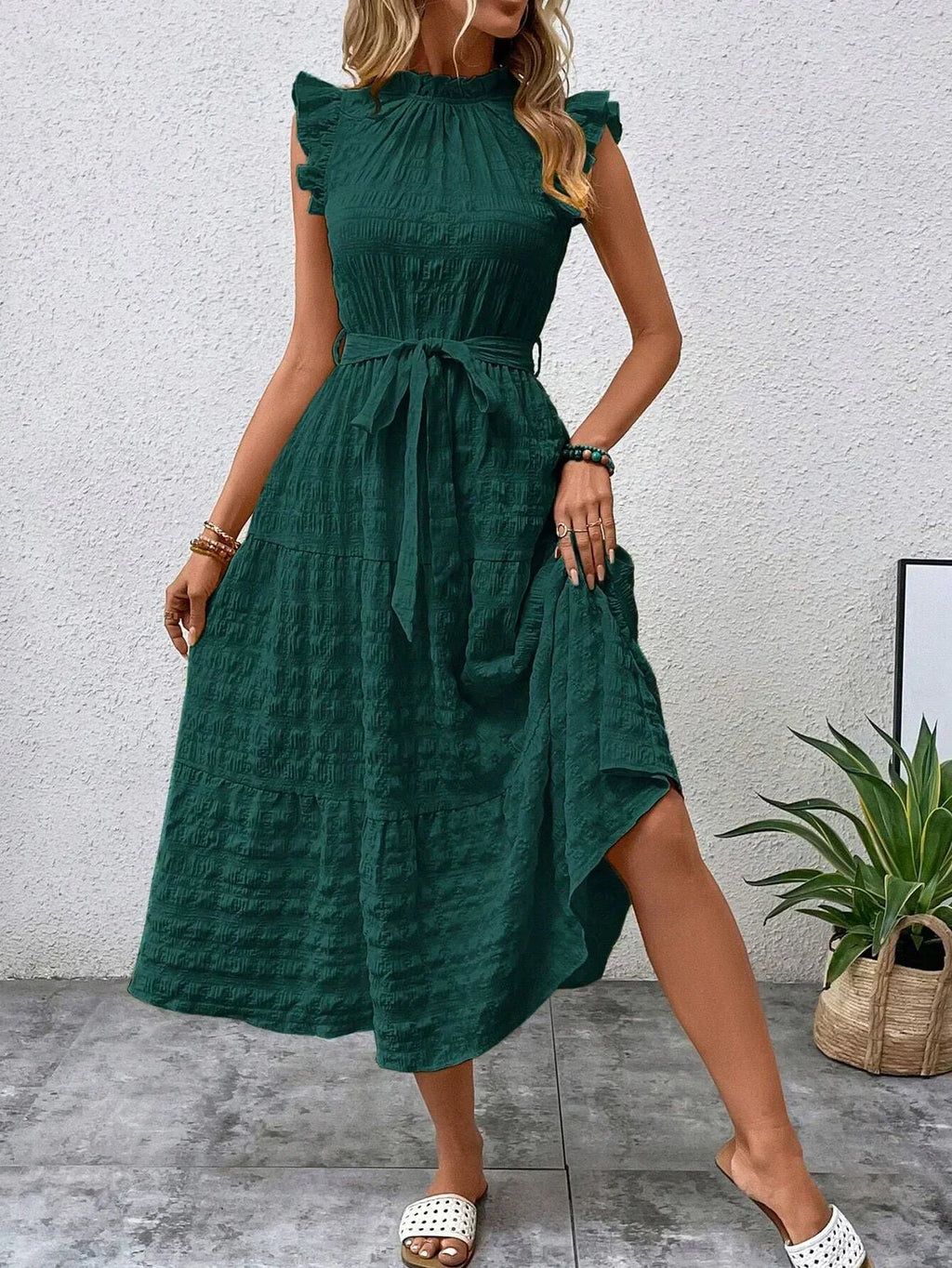 Valenzora | Charmantes Baumwoll-Midikleid