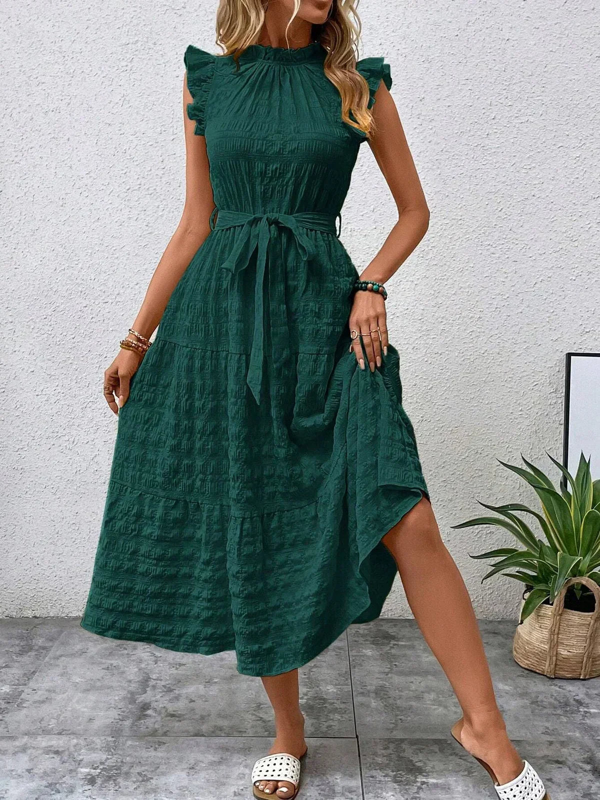Valenzora | Charmantes Baumwoll-Midikleid