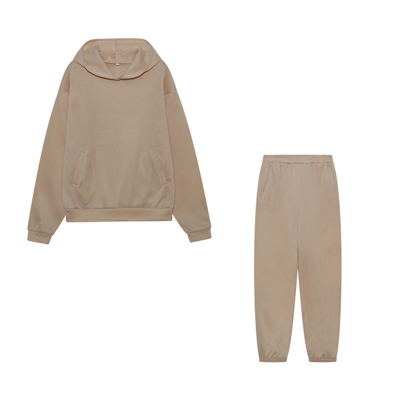 Women's sporty set with hoodie and jogging pants, size