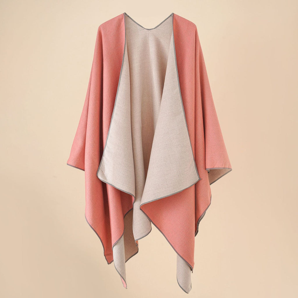 Bequemer Damen-Poncho aus einem weichen Wolle-Mix mit elegantem Schnitt, Größe [size missing]