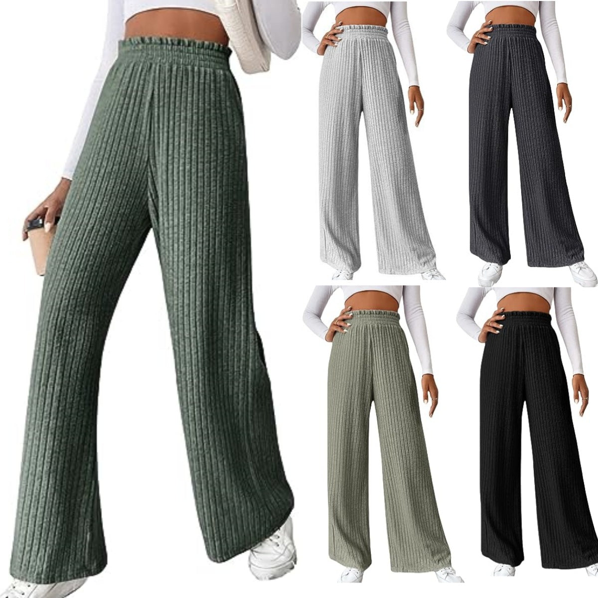 Valenzora | Loosely knitted long trousers