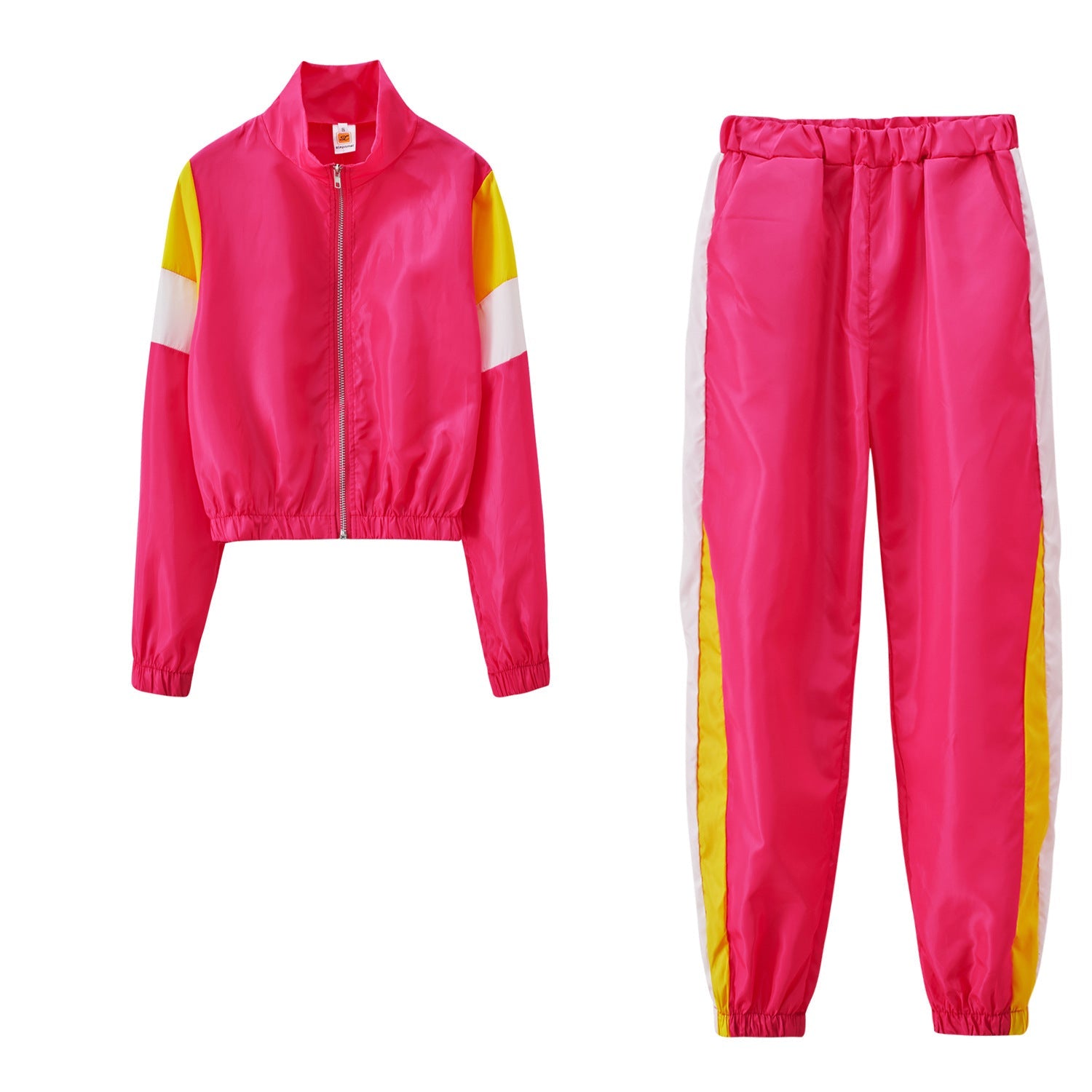 Women's tracksuit with fashionable color accents, size