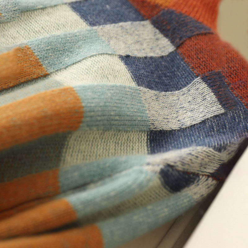 Valenzora | Bunter karierter Strickpullover