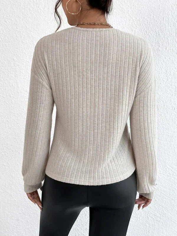 Valenzora | V-Neck Crossover Sweater For Effortless Style For Women
