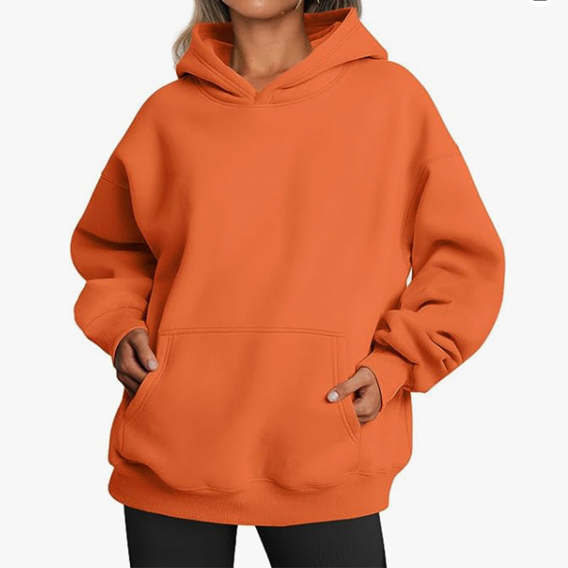 Oversized Hoodie für Damen aus weicher Baumwollmischung mit praktischen Taschen, Größe S