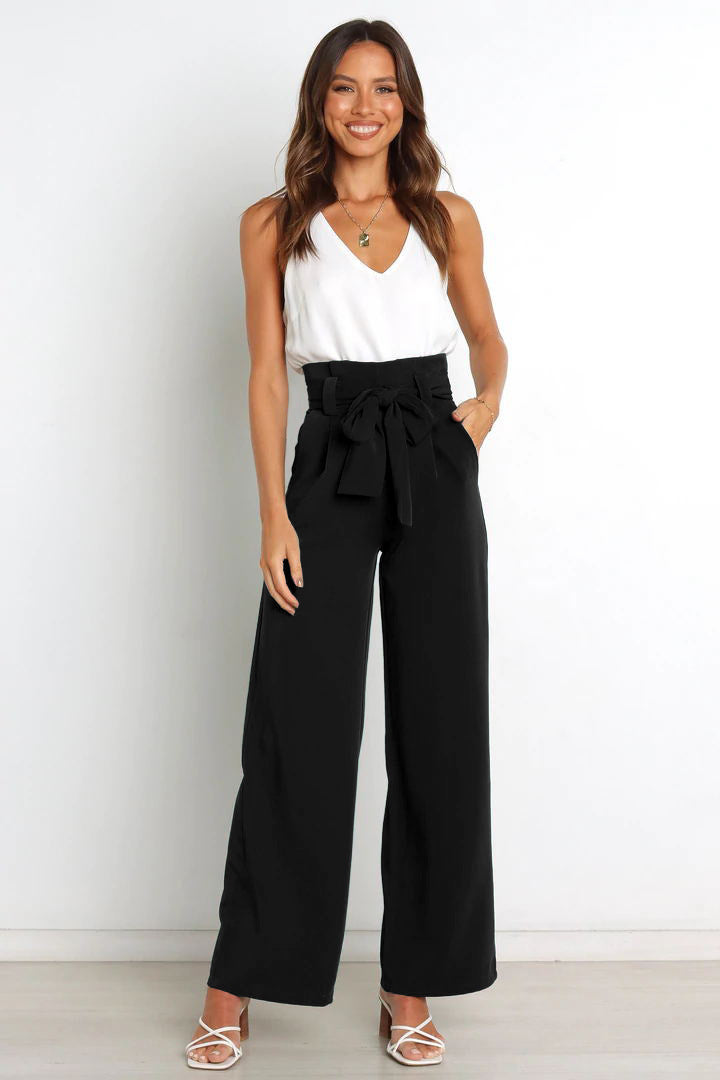 Valenzora | Stylish lacing bow summer trousers