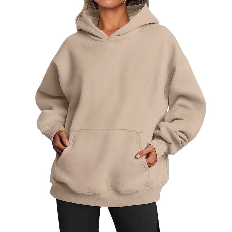 Oversized Hoodie für Damen aus weicher Baumwollmischung mit praktischen Taschen, Größe S