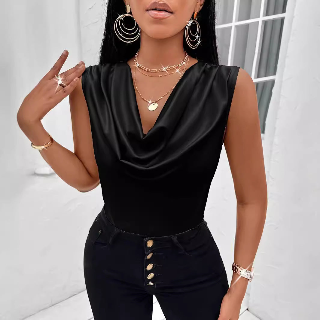 Elegantes Damen-Top mit fließendem Ausschnitt, Größe