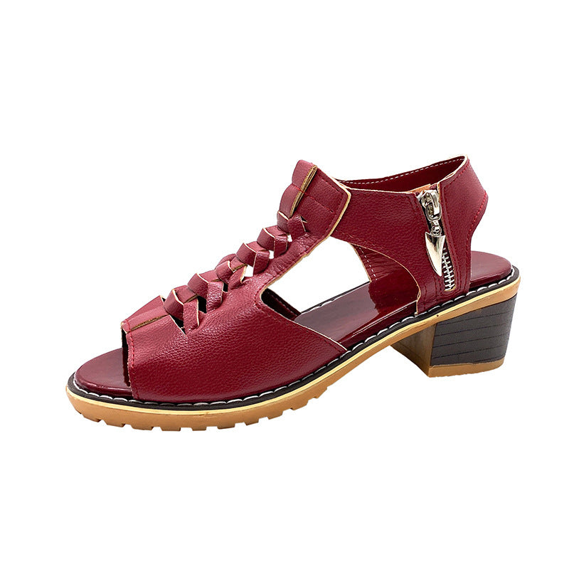 Valenzora - Orthopädische Sandalen mit Absatz | Bequeme Damensandalen mit Spitzen-Design