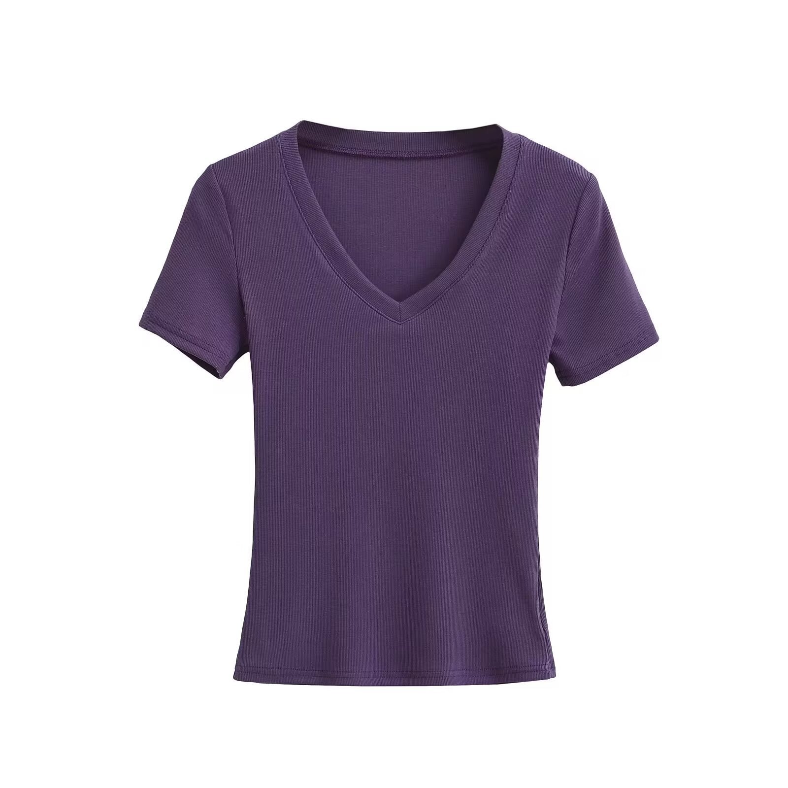 Women's V-neck T-shirt made of high-quality cotton with a comfortable fit, size [size missing]