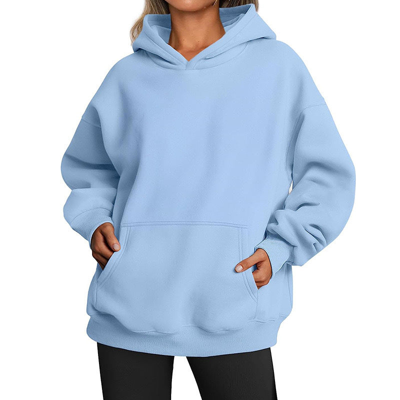 Oversized Hoodie für Damen aus weicher Baumwollmischung mit praktischen Taschen, Größe S