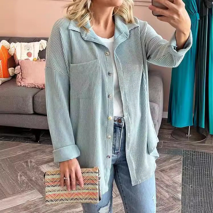 Damen-Freizeit-Strickjacke mit Knopfleiste, Größe