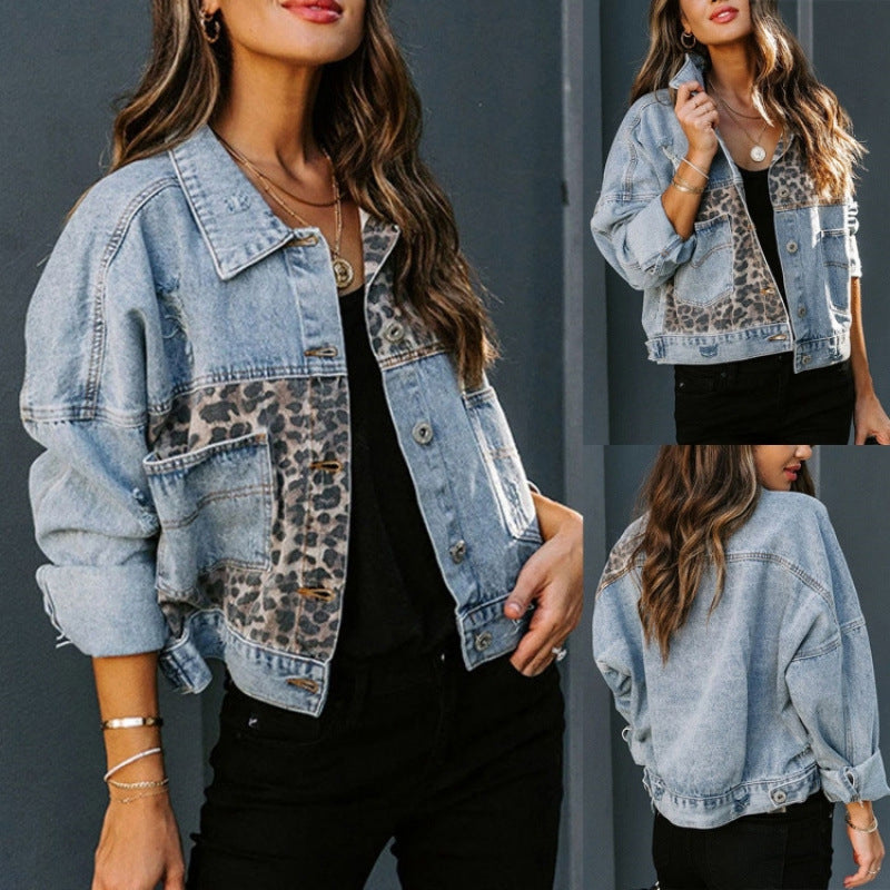 Women's casual jacket with modern patterns, size