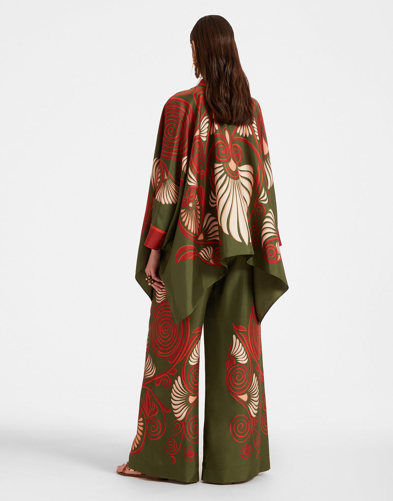 Valenzora | Stand-up collar top and trouser set