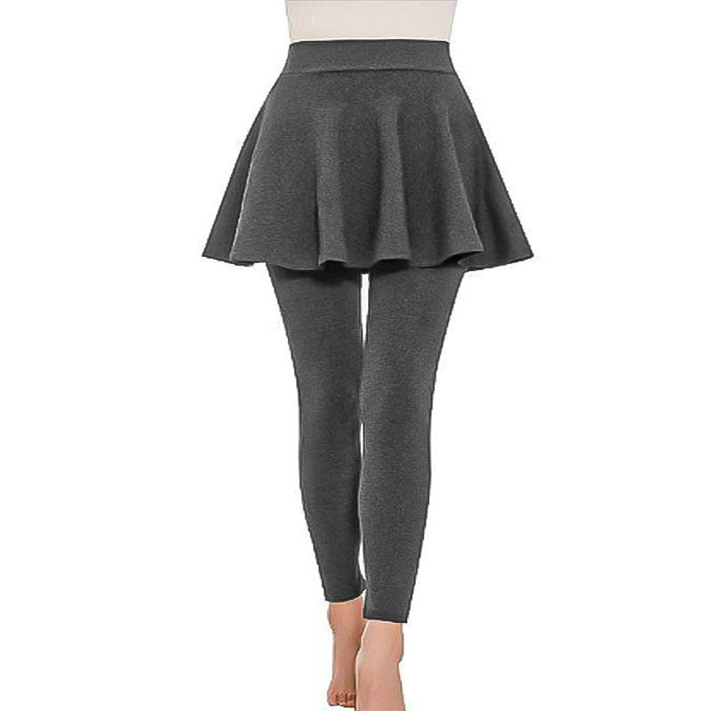 Women's leggings with a swing skirt, size