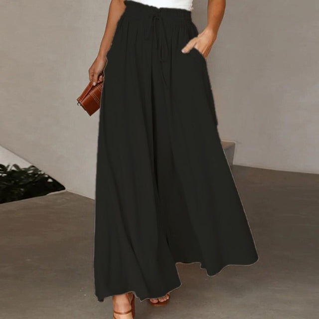 Valenzora | Lightweight women's wide-leg linen trousers for spring and summer