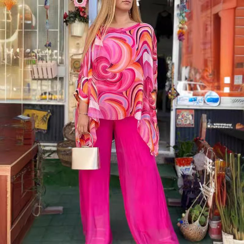 Valenzora | Colorful Chiffon Printed Set