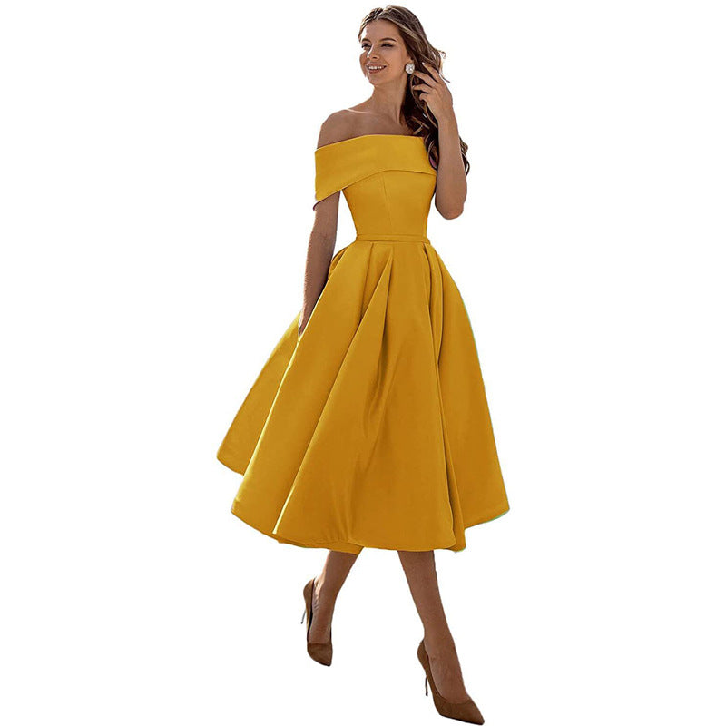 Valenzora | Versatile strapless satin dress for parties