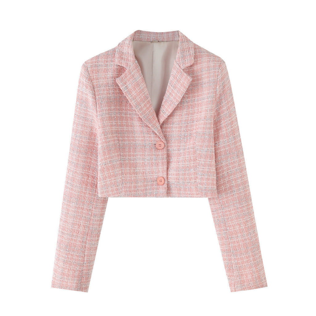 Valenzora | Long-sleeved suit top & short skirt set