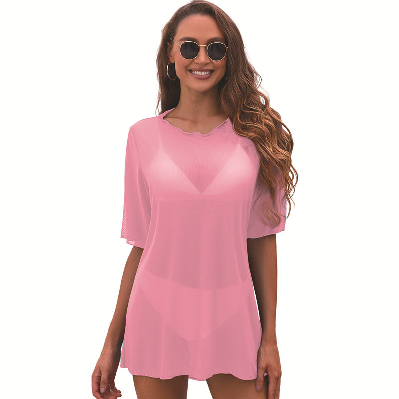 Women's beach cover-up with a relaxed fit, size
