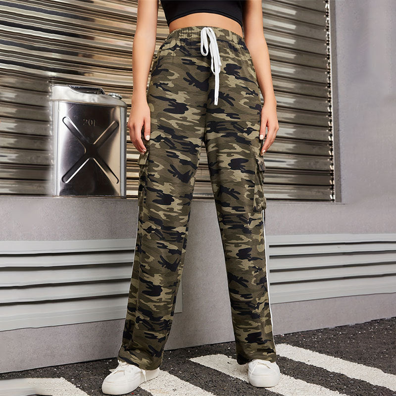 Women's cargo trousers with high wearing comfort and practical side pockets, size S