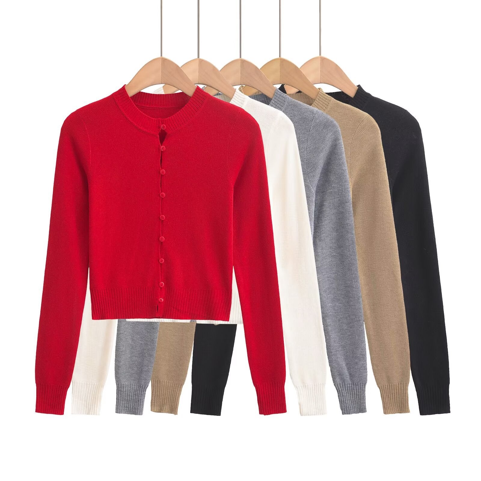 Damen-Cardigan mit modischem Rundhalsausschnitt und eleganter Knopfleiste, Größe S