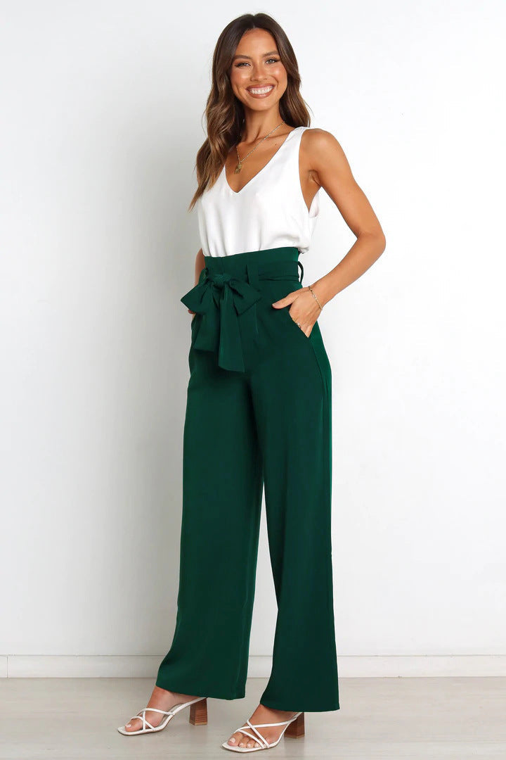 Valenzora | Stylish lacing bow summer trousers