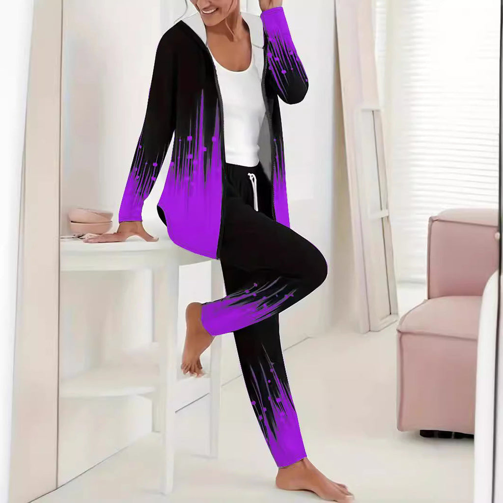 Women's tracksuit with unique gradient effects, size