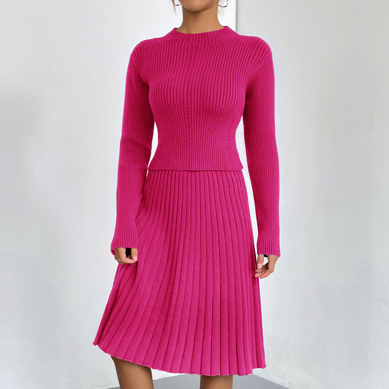 Valenzora | A-line skirt knit sweater set