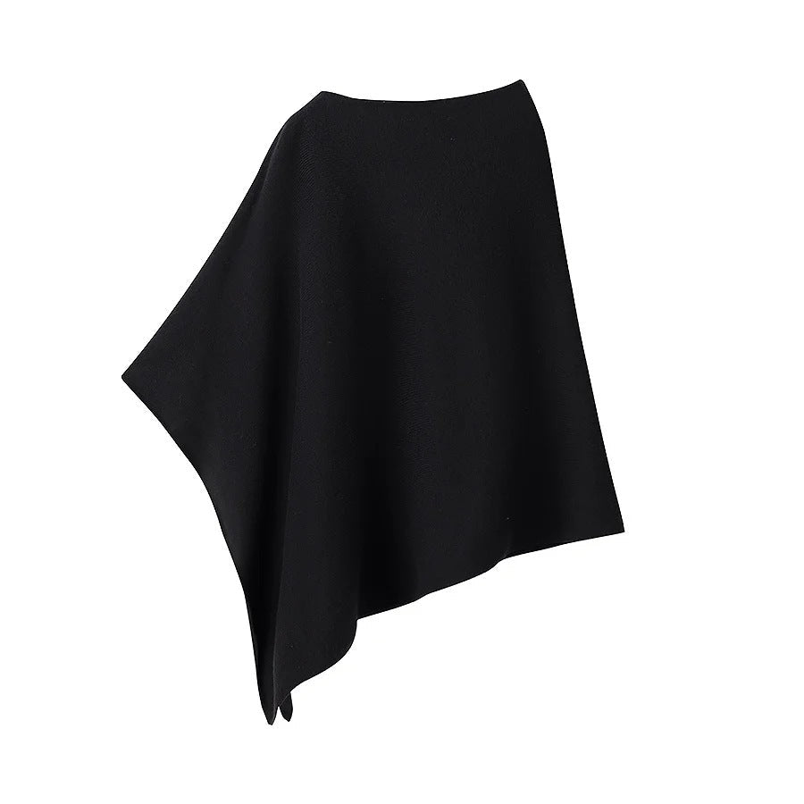 Women's scarf poncho made of high-quality wool and elastic material, size [size missing]