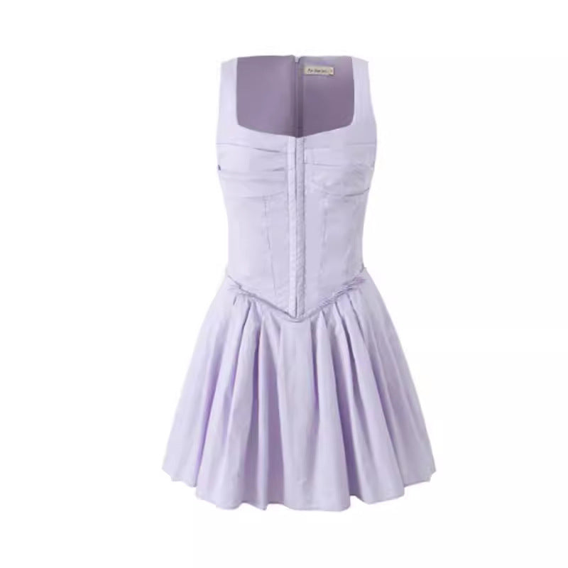 Women's fashionable summer dress with a tailored silhouette and full-length buttons, size [size missing]