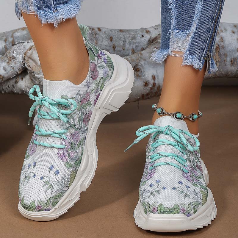 Valenzora | Sneakers für Damen mit weitläufigem Blumenmuster