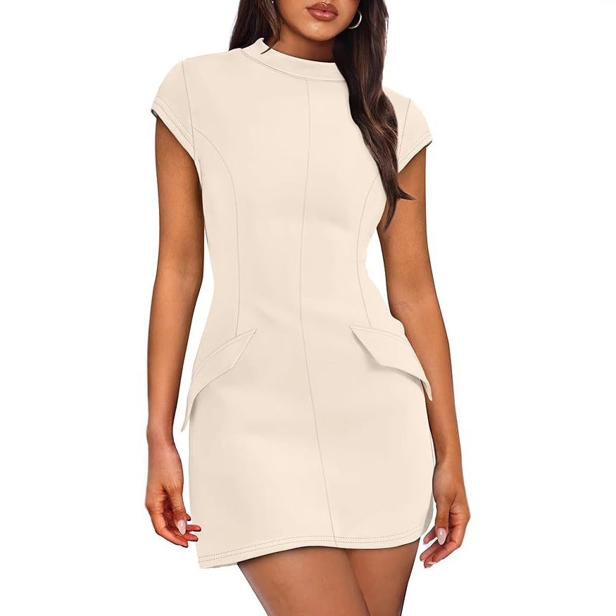 Women's Bodycon Dress with Convenient Pockets Drune