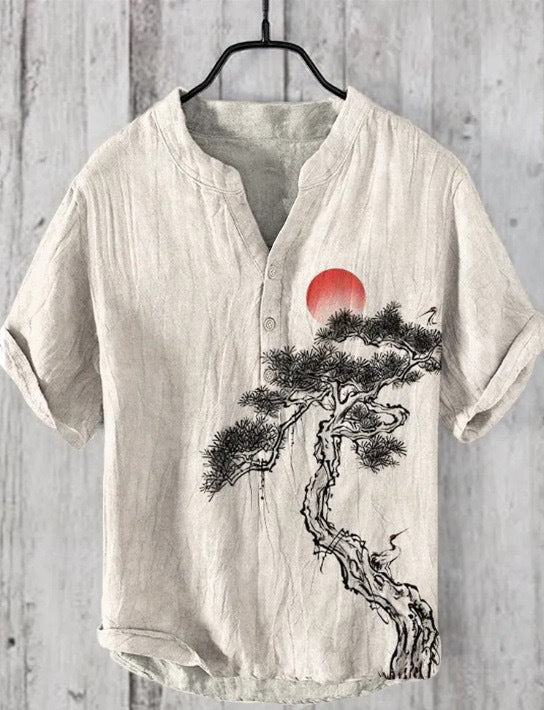 Valenzora | Japanese shirt made of linen blend