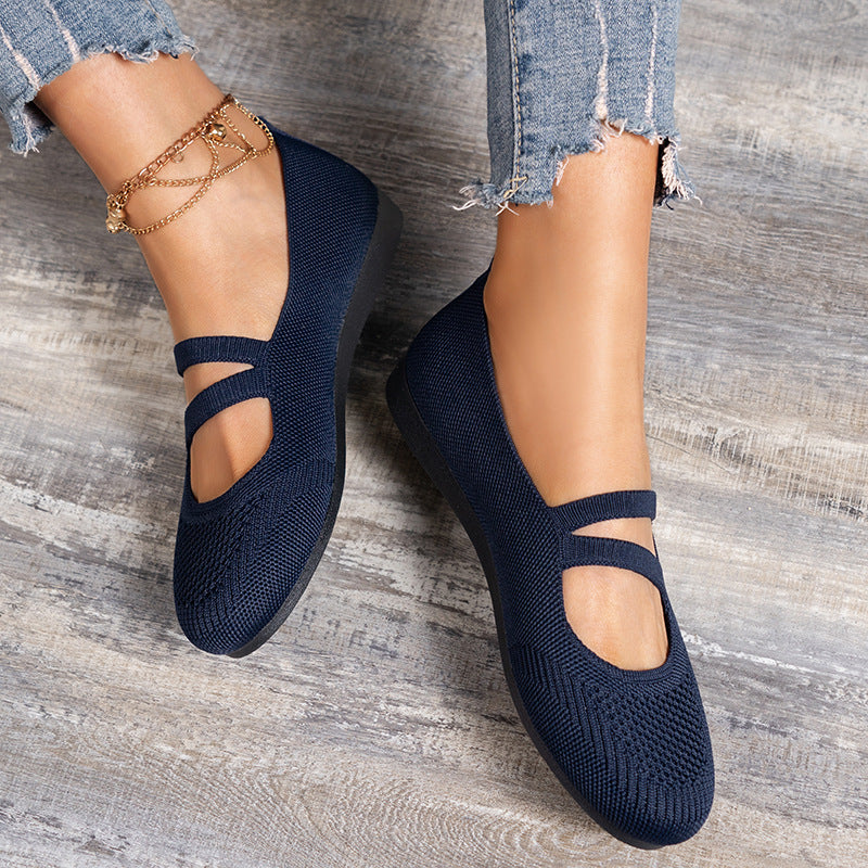 Valenzora | Flat slippers with strap across the instep and flat sole for women