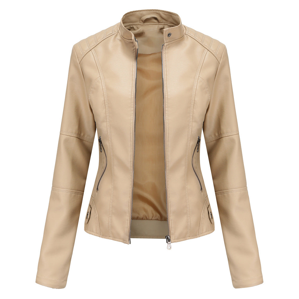 Valenzora - Women's simple faux leather jacket for an edgy look