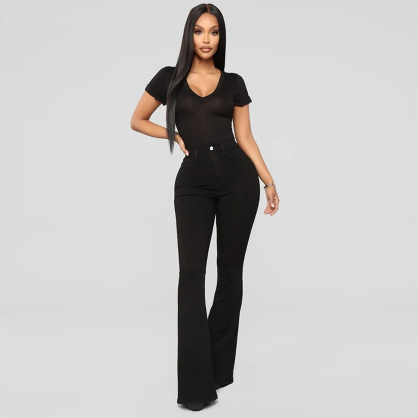 Valenzora | Women's High Waist Demon Jeans with Straight Leg