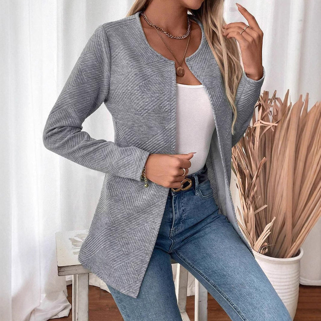 Valenzora | Schlichtes Temperament Pendler Schmale Passform Strickjacke Jacke Oberbekleidung