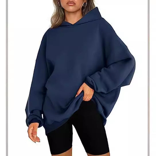 Damen-Oversize-Hoodie mit Seitenschlitzen, Größe
