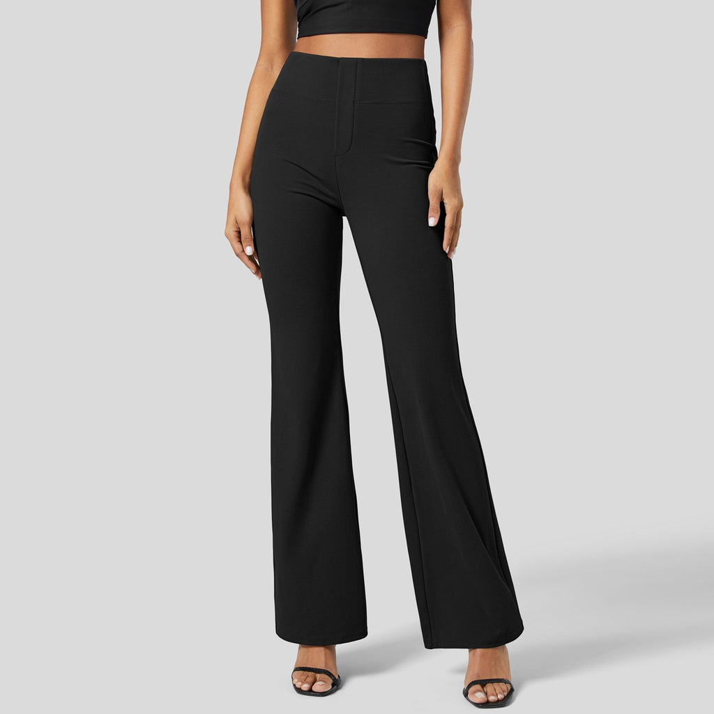 Valenzora | High-waisted, butt-lifting, wide-leg sports micro-pull-on pants