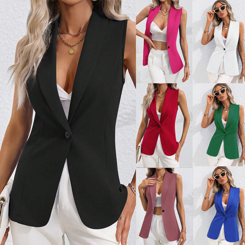 Women's sleeveless blazer size