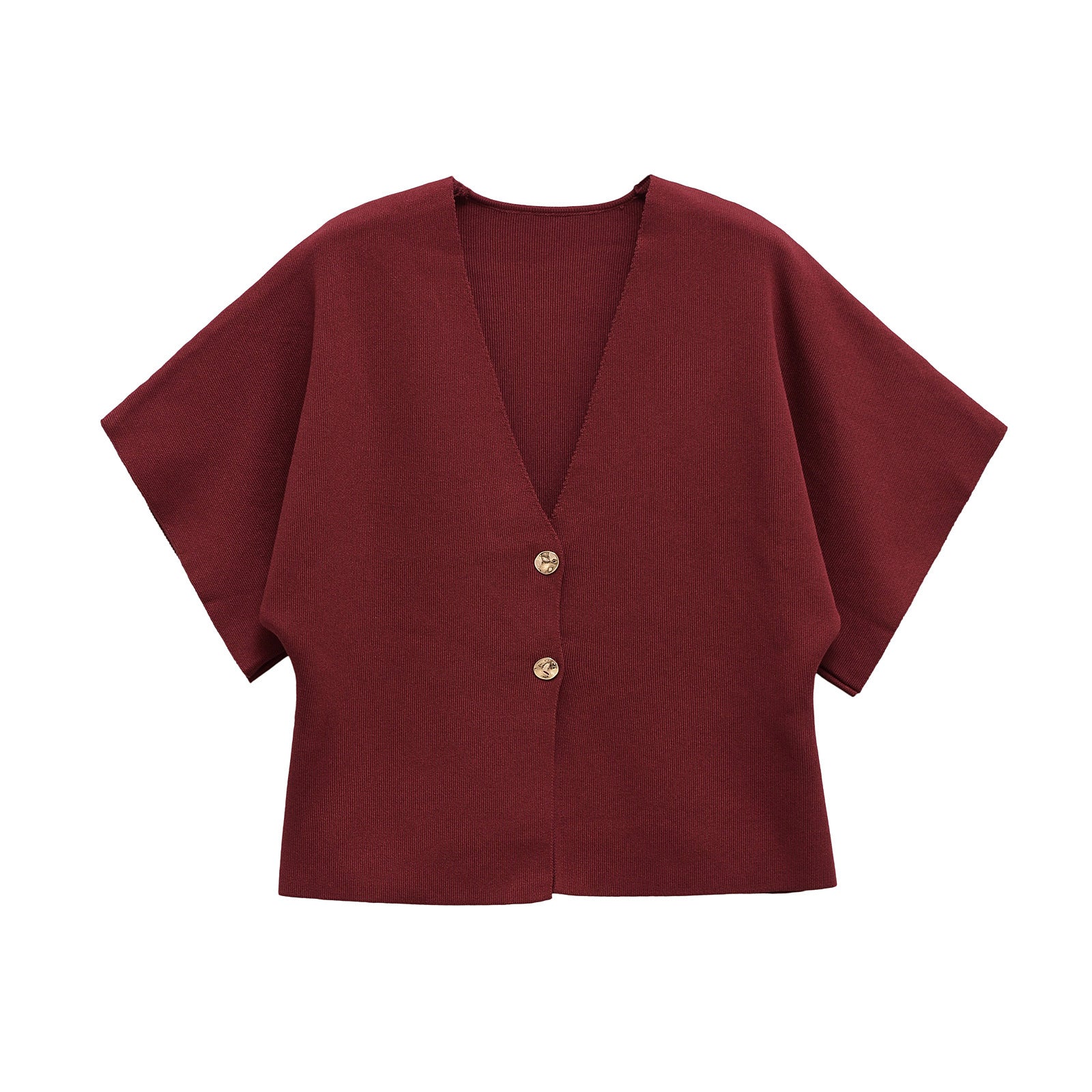 Damen-Leichtstrickjacke mit elegantem V-Ausschnitt und luxuriösen Knopfdetails, Größe S